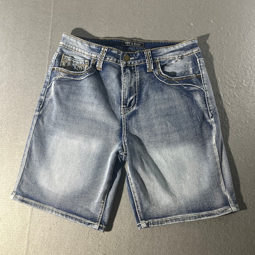 Fire & Rain Women’s Denim Bermuda Shorts Size 30 Embellished